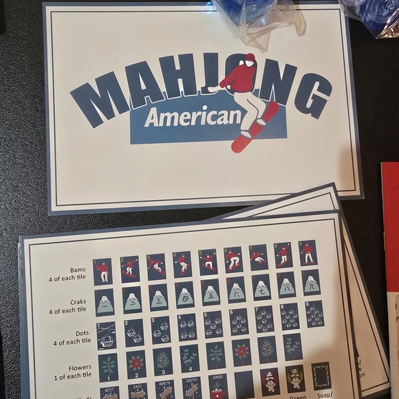 Winter Apres Mahjong RACKS & MAT only. - Picture 3 of 5